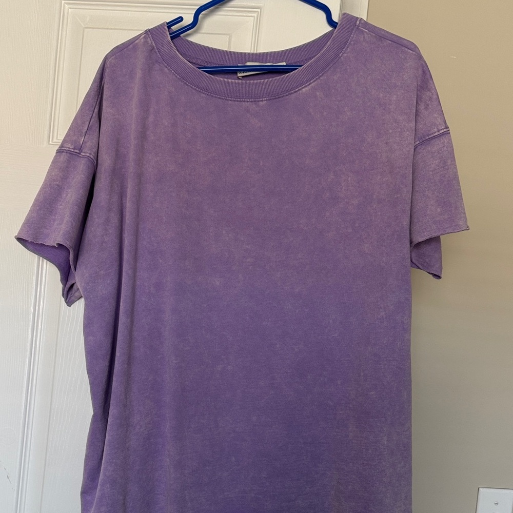 Washed Lavender Crewneck Short Sleeve Tee